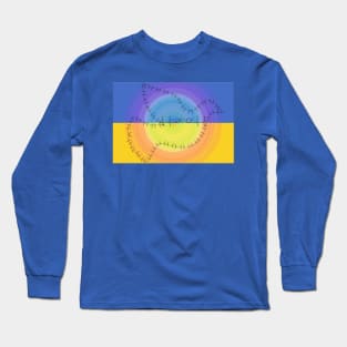 The dove of peace on Ukrainian flag Long Sleeve T-Shirt